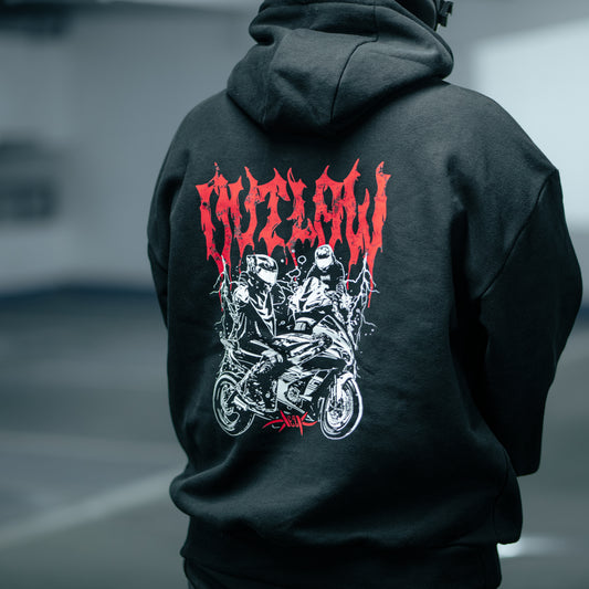 OUTLAW - Hoodie - BLACK
