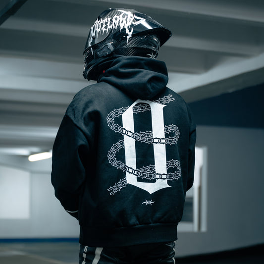 CHAINED - Hoodie - Heavyweight - Black