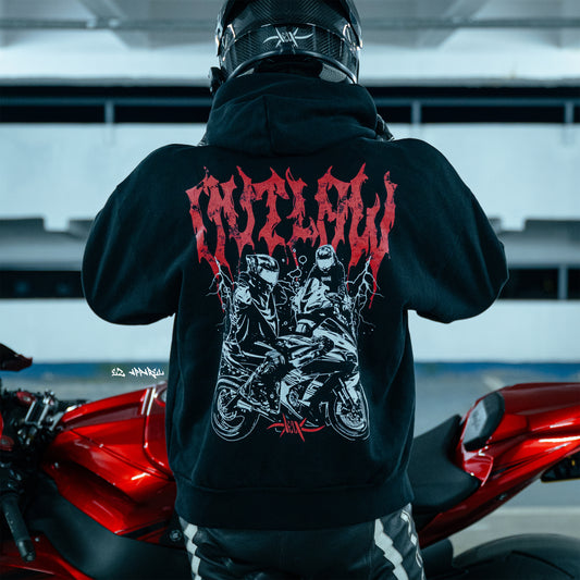 OUTLAW - Hoodie - Black - V2